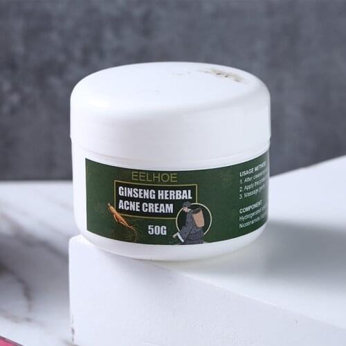 50g Pimple Blemishes Removal Cream Acne Treatment Natural Ginseng Cream Moisturizing Skin Care Anti-inflammatory Calming