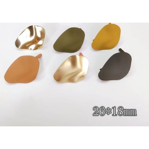 8 pieces of stylish and simple irregular alloy sub-gold painted earrings earrings accessories materials