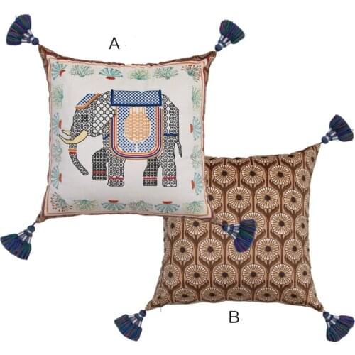 British Museum Art Design Cushion Cover AB Print The Garden of Nebamun Light Luxury Velvet Pillowcase With Tassel Mockingbird