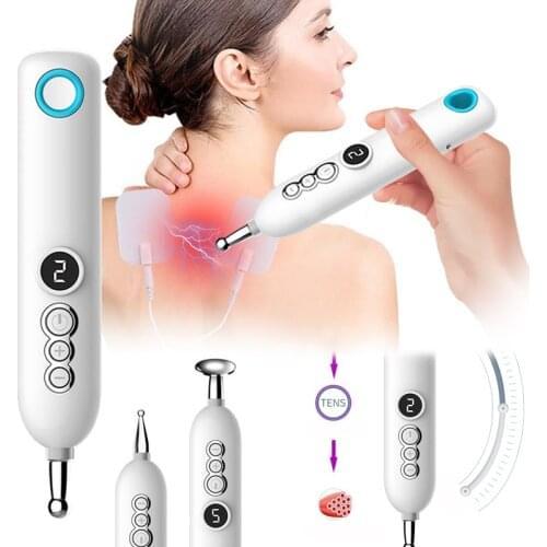 5 In 1 Electronic Acupuncture Pen Electric Meridians Energy Laser Therapy Heal Massage Pen Meridian Energy Pen Relief Pain Tools
