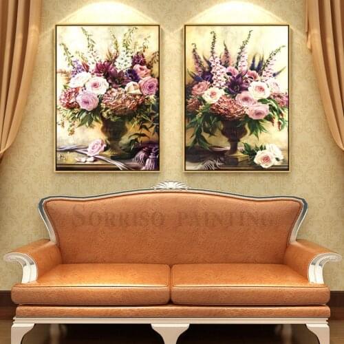 Europe Classical Retro Flowers Canvas Painting Wall Art Posters And Prints Hallway Pictures For Living Room Home Dining Decor