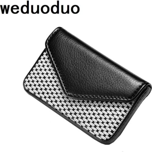 Weduoduo Cardholder Leather Business Card Holder For Female Men Bank&Credit Card Holder Rfid Wallet Auto Documents Card case