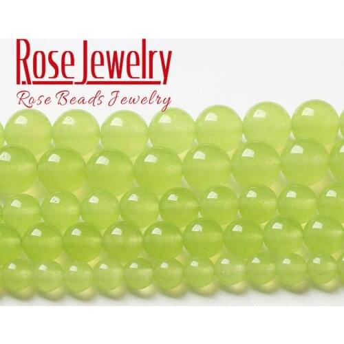 Round Prehnite Green Jades Chalcedony Beads Natural Stone Loose Beads For Jewelry Making DIY Bracelet Wholesale 4 6 8 10 12 14mm