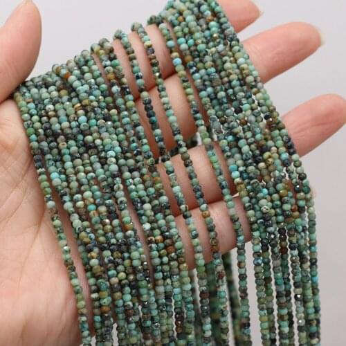 Small Natural Stone Beads Africa Turquoises 2/3mm Crystal Faceted Beads for Women Jewelry Making DIY Bracelet Necklace