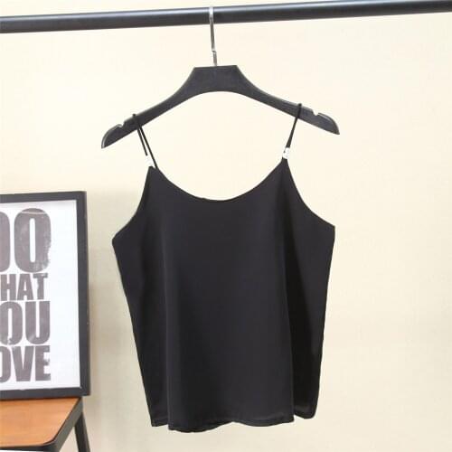 Spring Summer Sexy Womens tank top Solid color silk ladies sling female vest top clothes