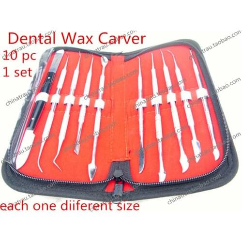 Medical 10 pcs High Quality Dental Lab Equipment Wax Carving Tools Set Surgical Dentist Sculpture Knife Instruments Tool Kit Set