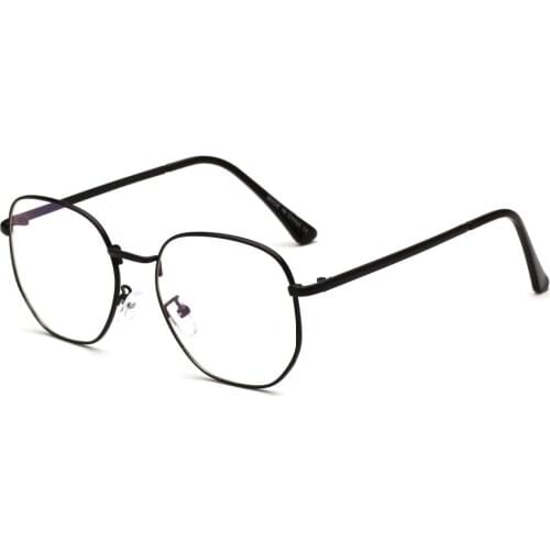 Fashion Eyeglasses Men Women Oversized Round Blue Ray Computer Glasses Brand Designer Light Metal Quality Anti Reflective Lens
