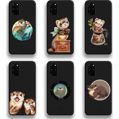 NBDRUICAI Cute Cartoon Otter Phone Case For Samsung Galaxy S21 Plus Ultra S20 FE M11 S8 S9 plus S10 5G lite 2020