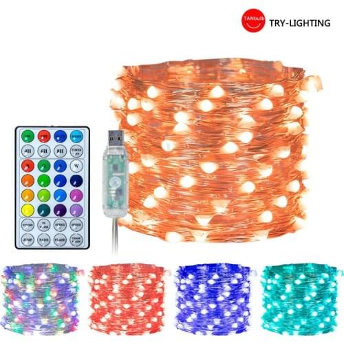 New luminous smart bluetooth light string USB point control waterproof light string suitable for Christmas gifts, corridors