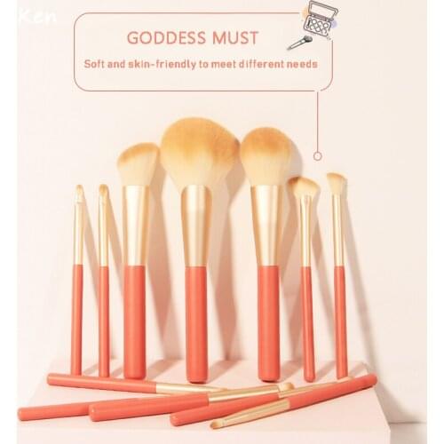 New 12 Makeup Brush Sets Loose Powder Blush Brush Eye Shadow Concealer Brush Fiber Bristles Face Universal Beauty Brush Tool