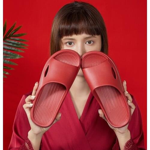 Korean-Style Simple Couples Slippers Mens and Womens Non-Slip Breathable Bathroom Slippers Men Shoes Home Slippers for Men