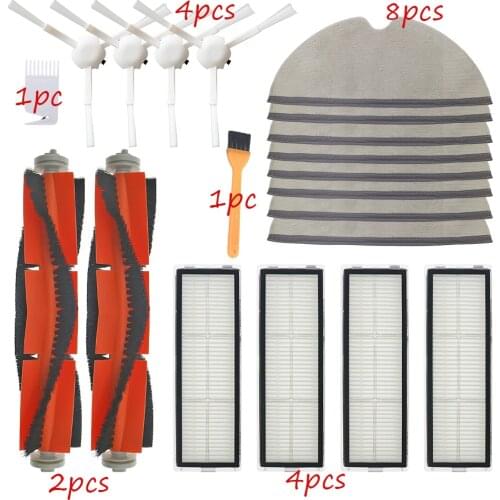 Hepa Filter + Main Side Brush + Mop Cloth Replacement Kits for Xiaomi Mijia 1C 1T STYTJ01ZHM Robotic Vacuum Cleaner Accessories