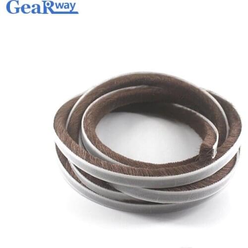 5Meters Seal Strip Wool Top Sealing Strips for Window Door Wind Proof Self-adhensive 7x8/9x5/9x9/9x15/15x5mm Seal Strip