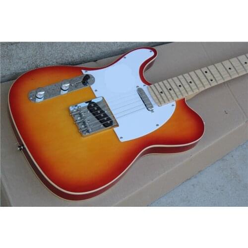Backhand guitar, maple fingerboard, white shield, basswood body, can be customized as required, free delivery