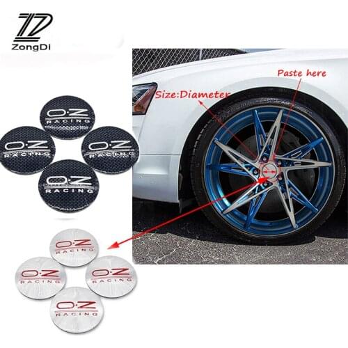 ZD 4X Car Styling O.Z Tire Wheel Center Hub Cap Cover Sticker For Ford Focus 2 3 Fiesta Mondeo Ranger Kuga Seat Leon Ibiza Lexus