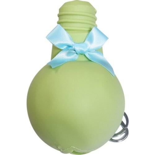 25PCS / LOT Portable Silicone Coin Purse Cute Bulb Shape Key Chain Girl Candy Pure Color Silica Gel Wallet