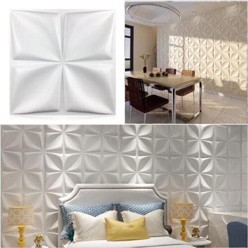 4pcs/12pcs 50x50cm 3D wall sticker 3D three-dimensional decorative living room wallpaper waterproof bathroom kitchen Wall panel