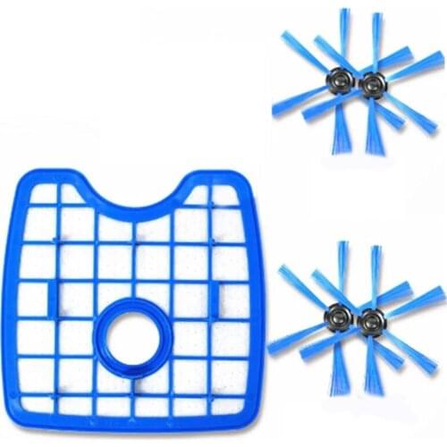 Hot TOD-Hepa Filter & Side Brush Fit for Robot FC8820 FC8810 FC8066 Sweeping Robot Accessories 5 Pack