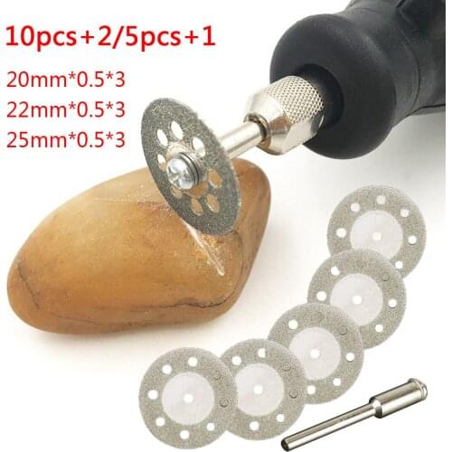 Abrasive Disc 10pcs/5pcs Dremel Mini Diamond Grinding Wheel Saw Cutting Disks For Dremel Rotary Tools Accessories with Mandrel