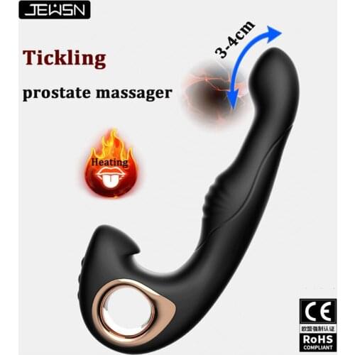 Tickling heating Prostate Massager For Men Masturbator Vibrating Butt Plug Anal Vibrator Adult Erotica Sex Toys For Gay Sex Shop