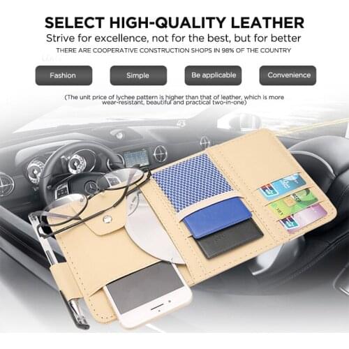 Car Sun Visor Bill Pen Business Card Holder Cd Dvd Organizer Storage Box Sunglasses Clip Stowing Tidying Car Accessories