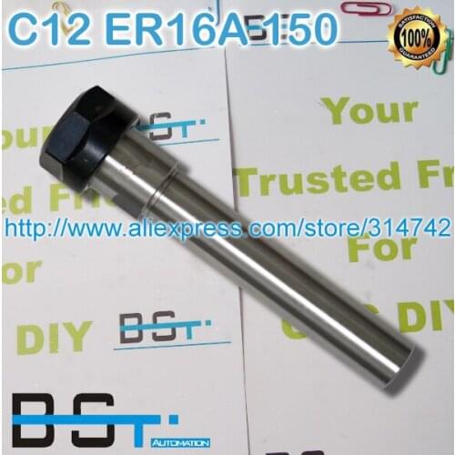 Free Shipping for C12 ER16A 150L Straight shank Collet Chuck Holder toolholder 150mm for ER16 collet with ER16A Nut