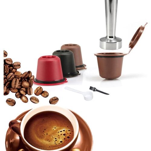 3 Coffee Filters 1 Tamper Reusable Nespresso Capsule Refillable Coffee Capsula For Nespresso Machine Nespresso Pods With Tamper