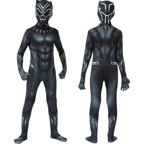 Anime Superhero Black Kids Men Boys Adult Jumpsuits Children Cosplay Halloween Costume Bodysuits Dress Up New