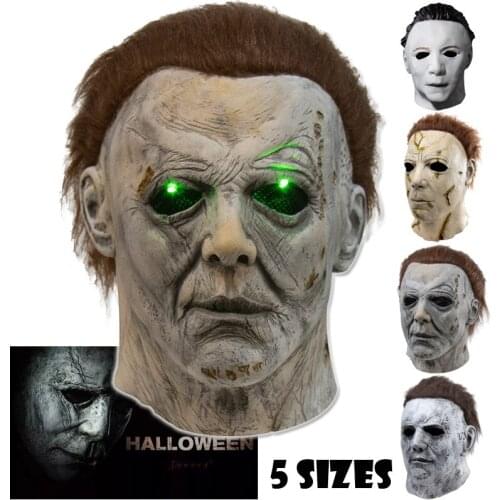 High Quality Mask Halloween Horror Movie Michael Myers Cosplay Adult Latex Full Face Helmet Party Props(5 size to choice)