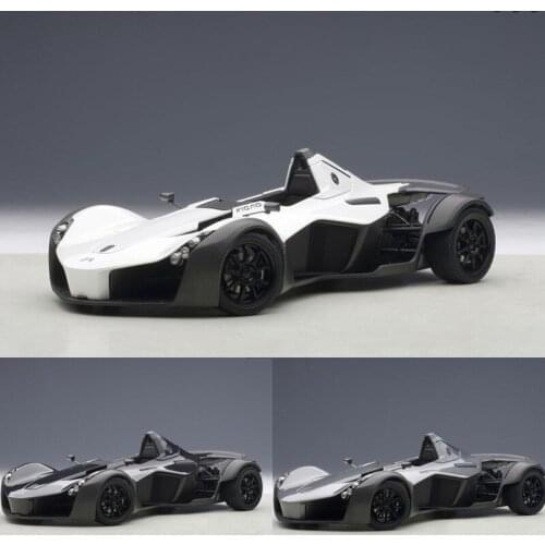 New 1:18 AUTOart For Britain BAC MONO Sports Car Model Kids Gift Collection Ornament Display Black/White/Gray ABS Plastic