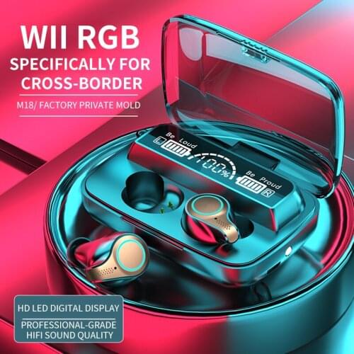 The new F9 F9-5C Bluetooth headset displays digital touch wireless TWS5.0 Bluetooth headset