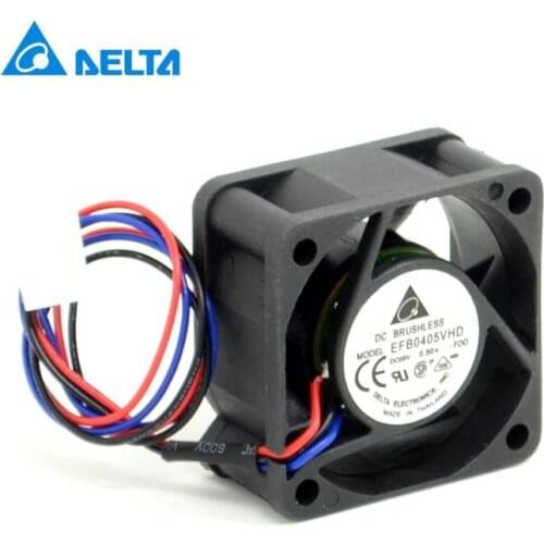 1pcs New EFB0405VHD 4020 40mm 5V 0.50A three line server chassis fan drive cooling fan for Delta 40*40*20mm