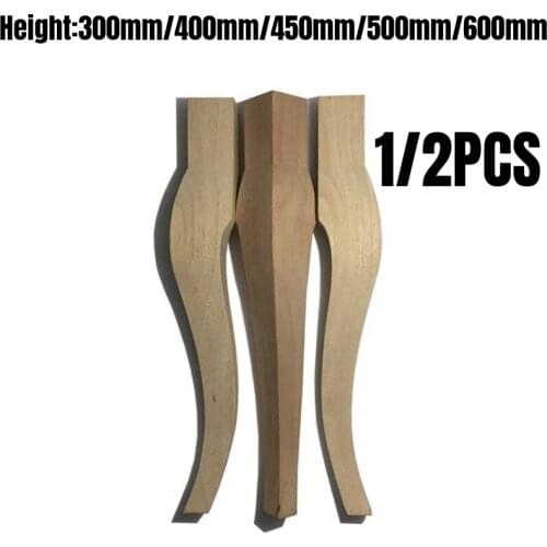 Solid Wood Furniture Legs Feet Replacement Sofa Couch Table Cabinet Furniture Carving Legs 30/40cm Height 4/1pcs