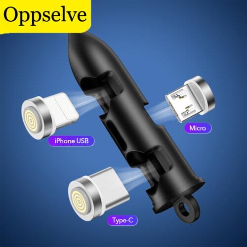 Oppselve Magnetic Cable Plugs Case Micro USB Type C Portable Storage Box Magnet Connector Head Container Bullet Plugs Case Cover