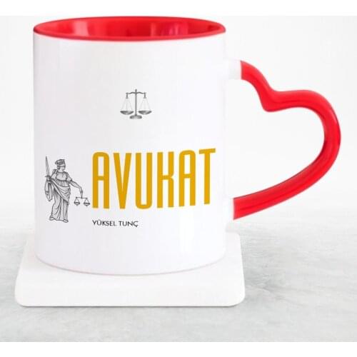 Personalized Professional Attorney Red Heart Mug Cup-2