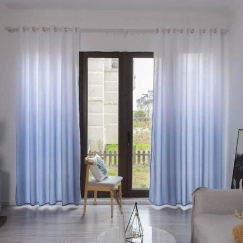 Gradient Color Tulle Transparent Curtains for Living Room Bedroom Kitchen Sheer Curtains Home Decor Window Treatment Drapes