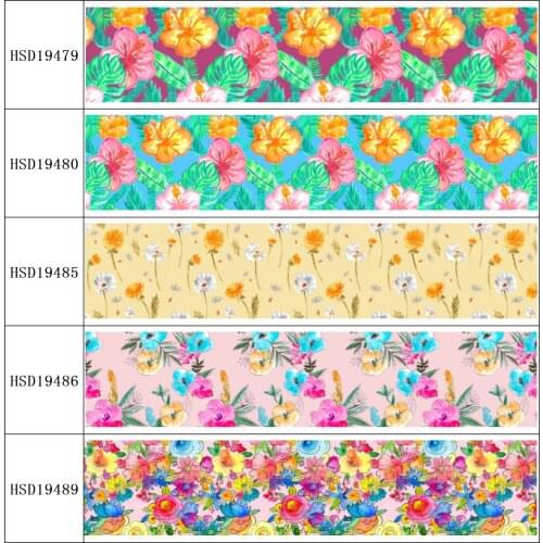 22MM 25MM 38MM 50MM 75mm Printed Pattern on Grosgrain Ribbon for diy ribbon