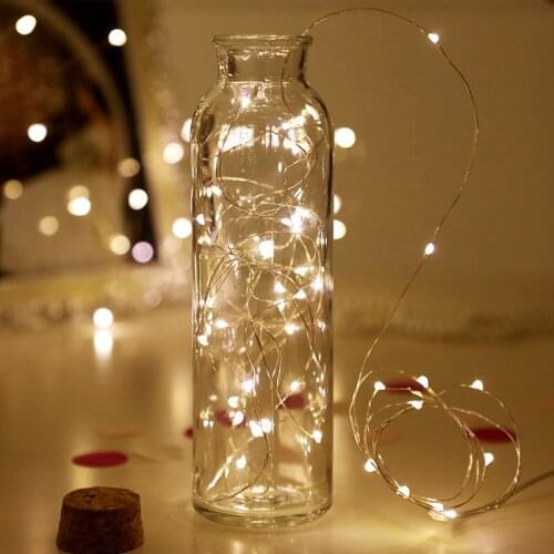 Christmas Decorations for Home 1m 2m 3m 5m 10m LED Starry String Battery Lights Fairy LED Garland Copper Wire for New Year Natal