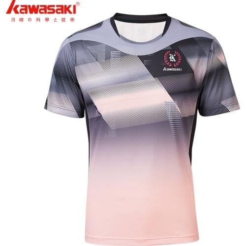 Kawasaki 2020 Badminton Shirt Sportswear Breathable Men Shirt V-Neck Tennis T-shirts For Men ST-R1247
