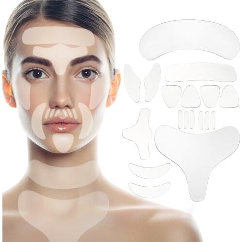 Silicone Anti Wrinkle Patches Face Forehead Neck Eye Care Sticker Pad Anti Wrinkle Aging Skin Lifting Tool Patch Reusable Beauty