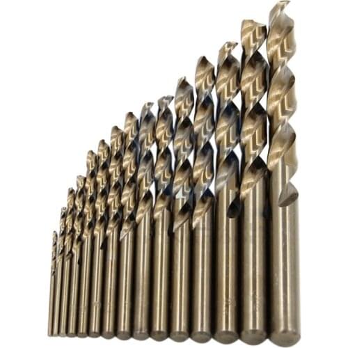 15Pcs/Set 1.5mm-10mm Cobalt High Speed Steel Twist Drill Bits M35 Stainless Steel Punch Tools Dropship