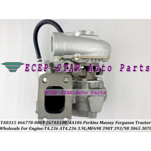 TA0315 466778 466778-5003S 466778-0004 2674A106 Turbo For Perkins MF698 For Massey Tractor 393 398 3065 3070 T4.236 AT4.236 3.9L