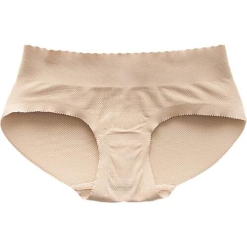Women Sexy Low-rise Fake Hip Panties Butt Lifter Fake Ass Briefs Butt Hip Enhancer Sponge Padded Push Up Panties