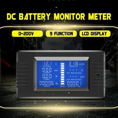 DC 0-200V 10/50/300A Voltmeter Ammeter Car Battery Tester Meter Monitor Resistance Electricity Voltage Capacity N6S9