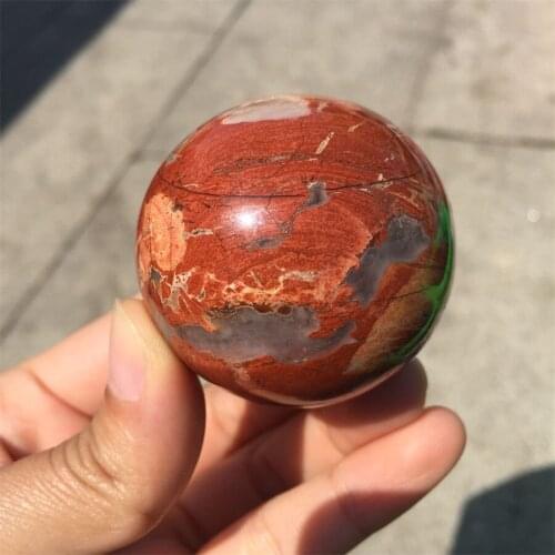 1pcs drop shipping natural red jasper stone sphere energy quartz crystal ball reiki healing spar for home decoration
