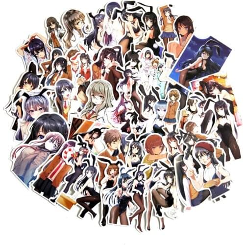 10/30/50PCS Anime Bunny Girl School Sister Cute Sticker Suitcase Graffiti Decoration Notebook Waterproof Sticker Wholesale