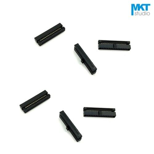 10Pcs Female 1.27mm Pitch FC IDC Connector Socket Header For 0.635mm Flat Ribbon Cable Sample 6P 8P 10P 12P 14P 16P 20P