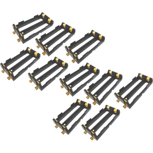 10 Pcs / Lot 2X18650 Battery Box High Quality SMD Battery Holder with Bronze Pins TBH-18650-2C-SMT