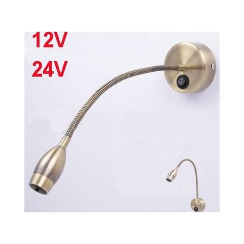 3W 24Volt 12Volt Vintage Led Gooseneck Reading Light