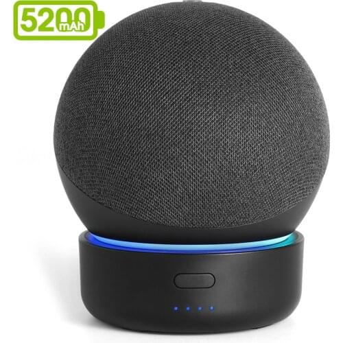 GGMM D4 5200mAh Battery Base for Echo Dot 4th Generation Amazon Alexa Speaker Portable Power Bank for Dot 4 Docking Station